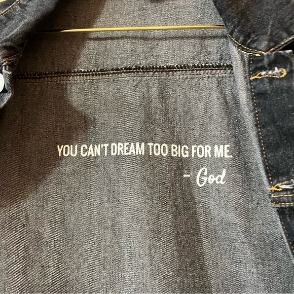 Umgee | Dreamer Distressed Oversized Longline Denim Jacket Button Front Size S - Picture 6 of 14